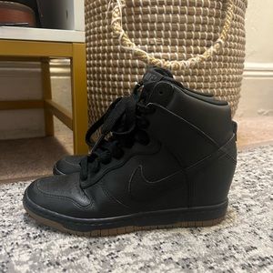 Nike Black Wedge Sneakers